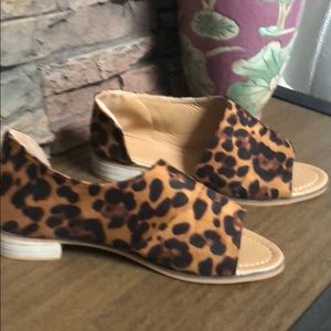 Leopard Cut Out Flats
